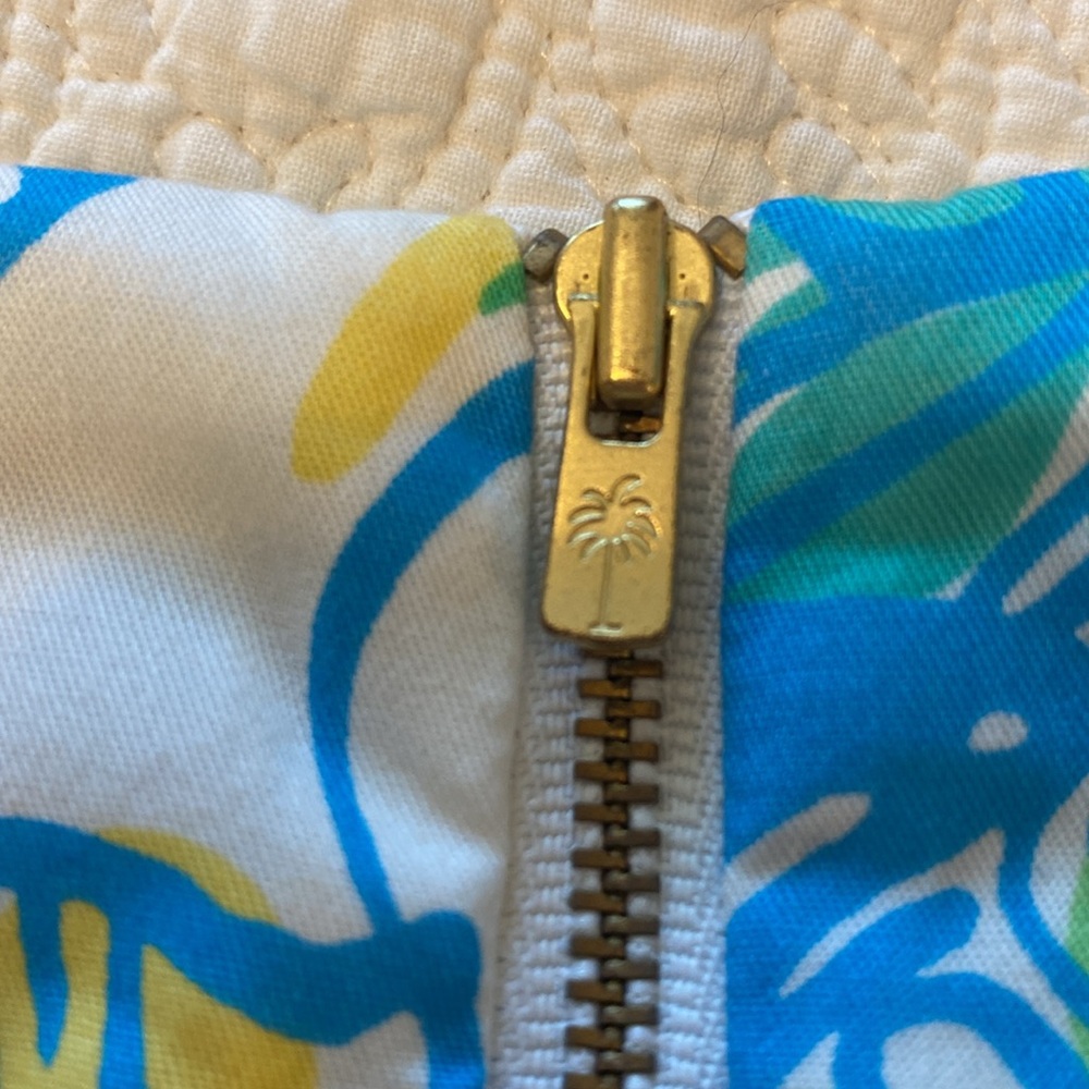 LILLY PULITZER Marigold Blue Green Yellow Print Cotton Mini Skirt Skort‎ - Picture 8 of 9